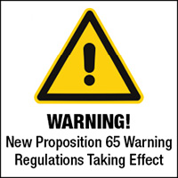 New Proposition 65 Warning Regulations