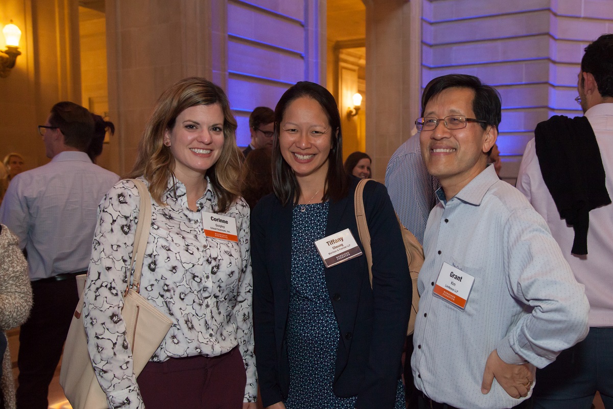 (L to R) Senior Counsel at Gilead Sciences Corinne Quigley, MoFo Partner Tiffany Cheung, and LimNexus Partner Grant Kim